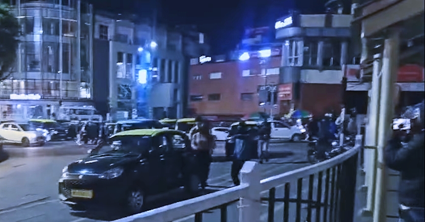 Shillong police conducting late night raid in Police Bazar area April 2026