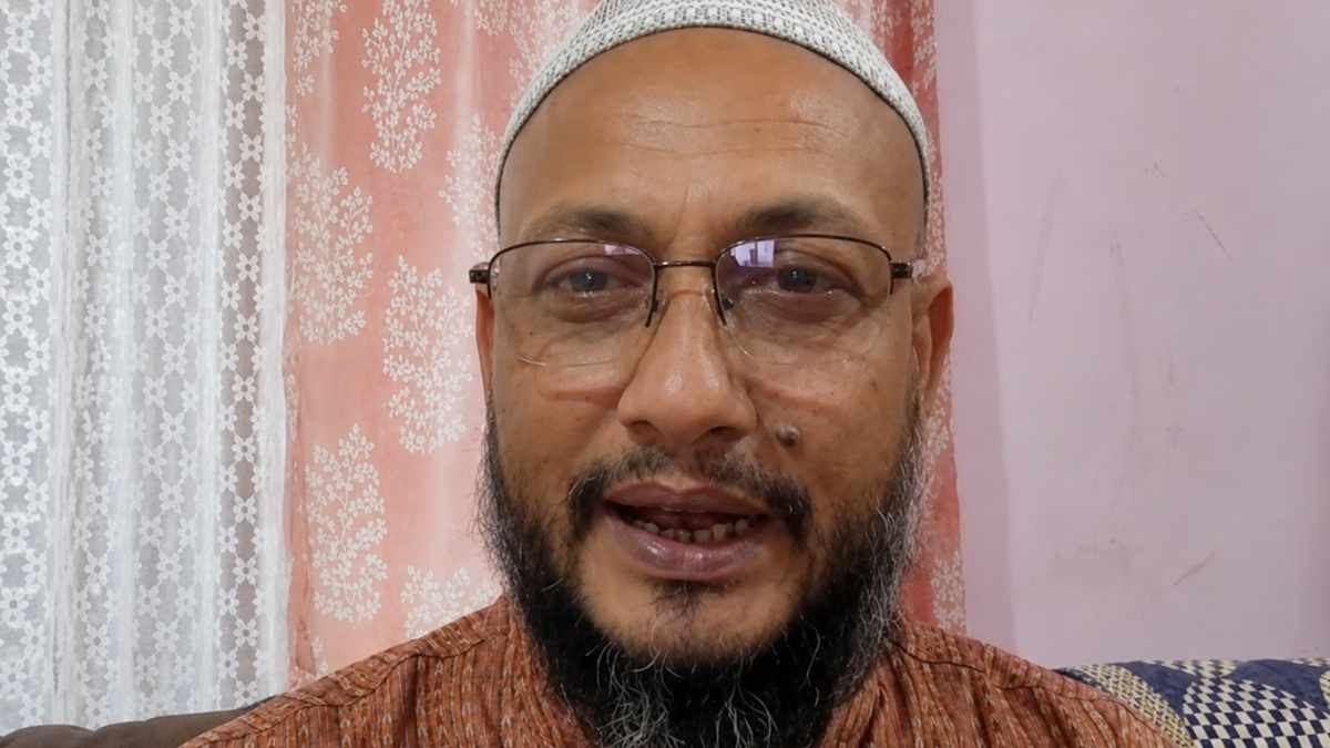 Sofior Rahman during media interview before his arrest