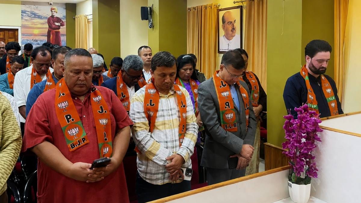 BJP Meghalaya leader during Prayers Meeting