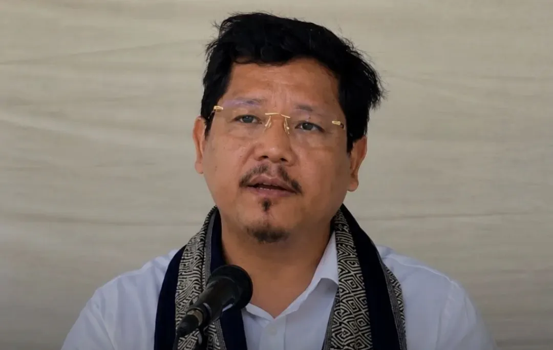 Conrad Sangma addressing in a official meeting