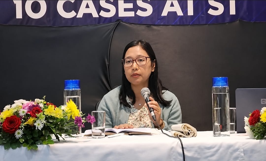 Agatha Sangma speaking during World Press Freedom Day celebration in Shillong