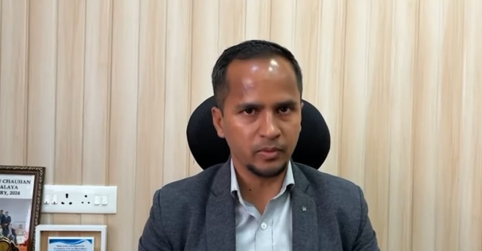 Kyrmen Shylla speaking to reporters