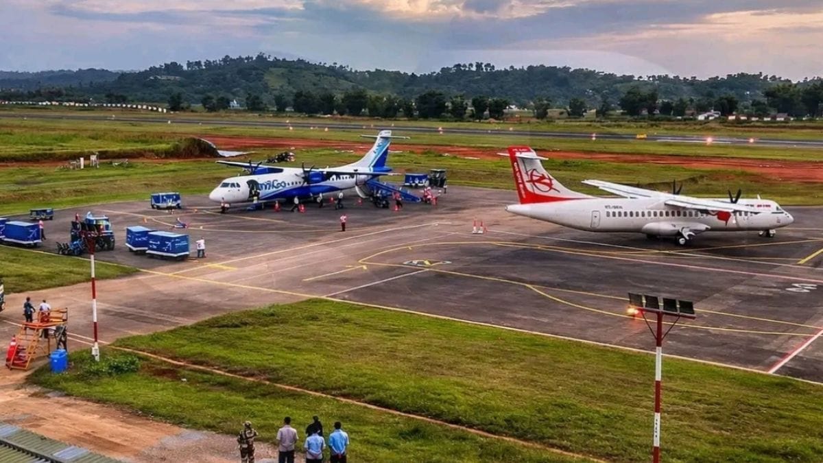Aircraft at Shillong Airport in Umroi, Meghalaya